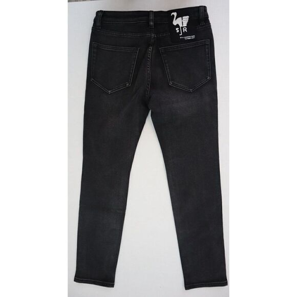 Free People x Sandrine Rose R1018-D104 Women Sz 26 Black Skinny Denim Jeans $175 - Picture 2 of 9